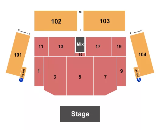 seating chart for Lake Tahoe Amphitheatre at Caesars Republic - Endstage/ADA - eventticketscenter.com