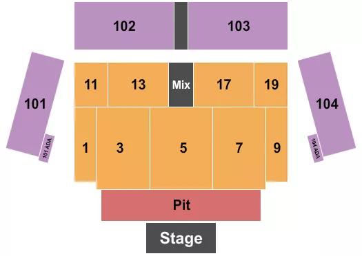 seating chart for Lake Tahoe Outdoor Arena at Harveys - Endstage Pit - eventticketscenter.com