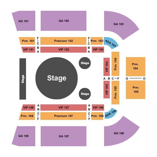 seating chart for Lakeside Mall - Sterling Heights - Garden Bros Circus - eventticketscenter.com