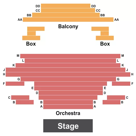 seating chart for Lakewood Cultural Center - Endstage - eventticketscenter.com