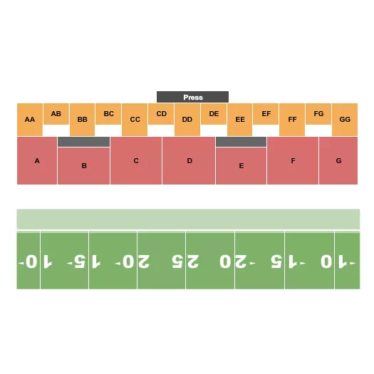 seating chart for Lamonica Stadium - DCI - eventticketscenter.com