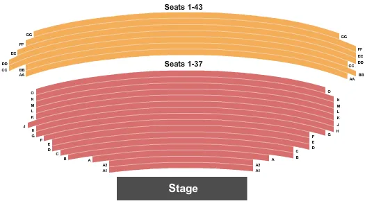 seating chart for Main Stage at Lancaster Performing Arts Center - End Stage - eventticketscenter.com