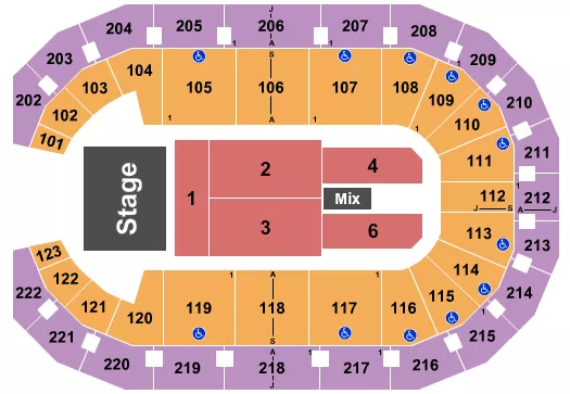 seating chart for Landers Center - Classic Friday Night - eventticketscenter.com