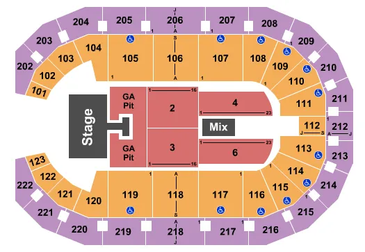 seating chart for Landers Center - Kane Brown - eventticketscenter.com