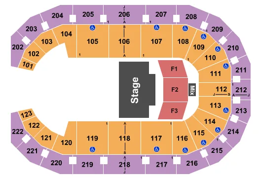 seating chart for Landers Center - Paw Patrol - eventticketscenter.com