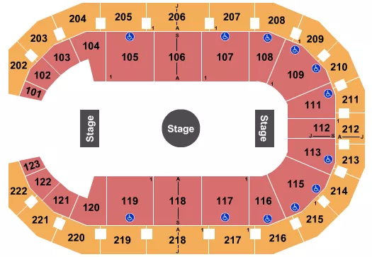 seating chart for Landers Center - Ringling Bros Circus - eventticketscenter.com