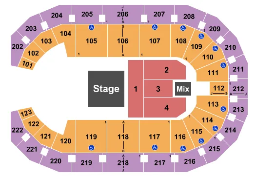 seating chart for Landers Center - Styx - eventticketscenter.com