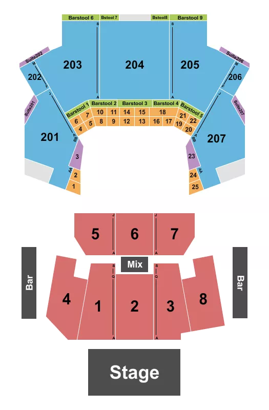 seating chart for Landmark Credit Union Live - Endstage 2 - eventticketscenter.com