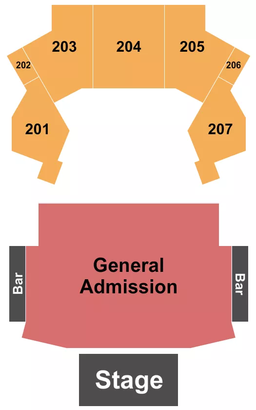 seating chart for Landmark Credit Union Live - Endstage GA Floor - eventticketscenter.com