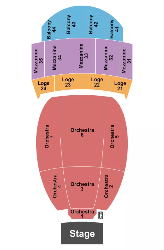 seating chart for Landmark Loews Theatre - Endstage - eventticketscenter.com