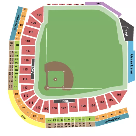 seating chart for Las Vegas Ballpark - Baseball-2 - eventticketscenter.com