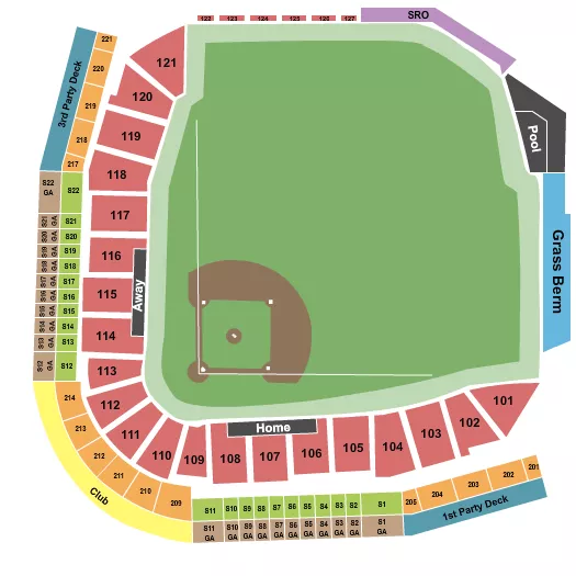 Baseball-2 Seating Map