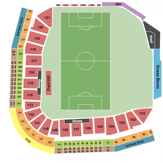 seating chart for Las Vegas Ballpark - Soccer - eventticketscenter.com