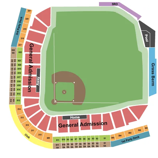 seating chart for Las Vegas Ballpark - UNLV Baseball - eventticketscenter.com