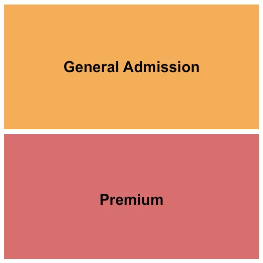 GA/Premium Seating Chart at Las Vegas Convention Center. The chart shows the main floor/stage with seating options surrounding it, which are color coded