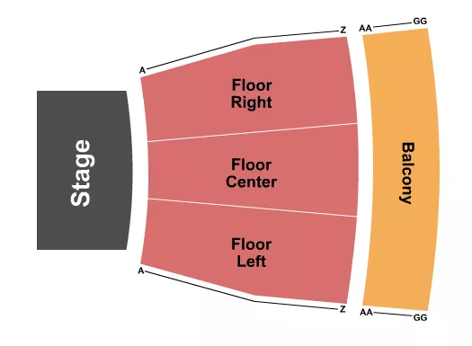 seating chart for Austin Auditorium at Lasells Stewart Center - End Stage - eventticketscenter.com