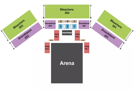 seating chart for Laughlin Events Center - Rodeo - eventticketscenter.com