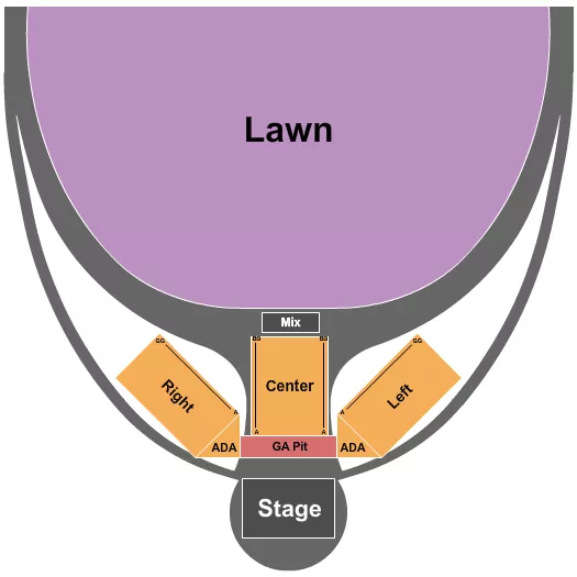seating chart for Lauridsen Amphitheater at Water Works Park - Endstage GA Pit - eventticketscenter.com