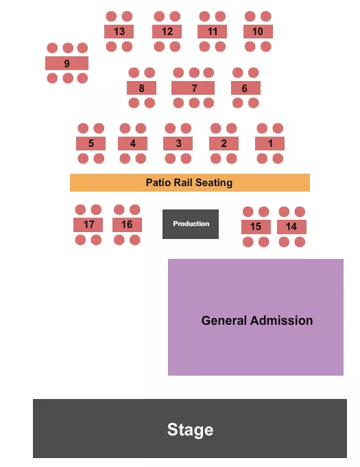 seating chart for Lava Cantina The Colony - Opry NextStage - eventticketscenter.com