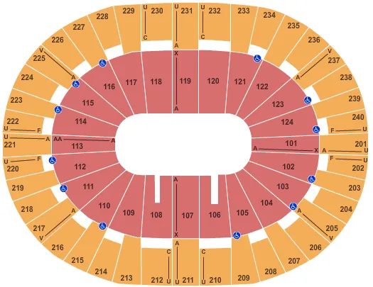 seating chart for Lawrence Joel Veterans Memorial Coliseum - Open Floor - eventticketscenter.com