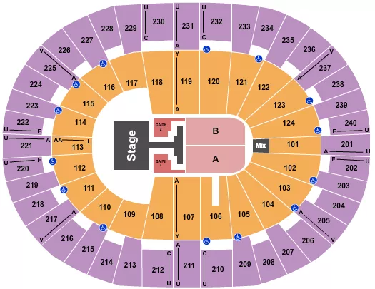 seating chart for Lawrence Joel Veterans Memorial Coliseum - Phil Wickham - eventticketscenter.com