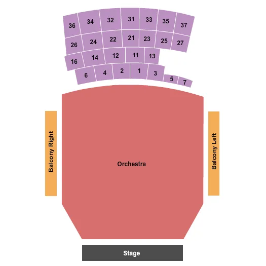 Endstage 3 Seating Chart at Le Club Square Dix30. The chart shows the main floor/stage with seating options surrounding it, which are color coded