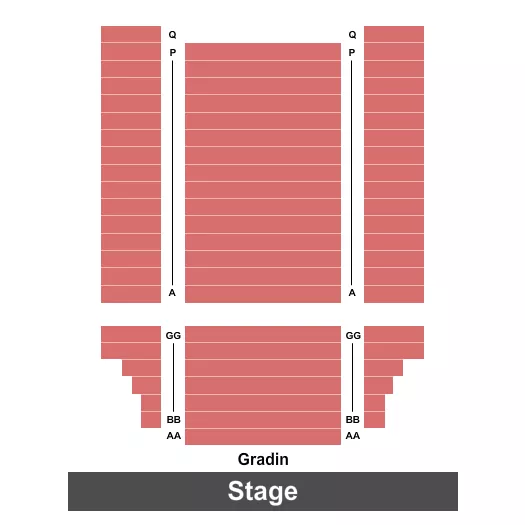 seating chart for Le Diamant Theatre - End Stage - eventticketscenter.com