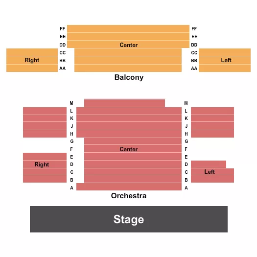 seating chart for Le Petit Theatre Du Vieux Carre - Endstage - eventticketscenter.com