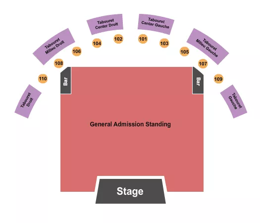 seating chart for Le Studio TD - Endstage GA - eventticketscenter.com