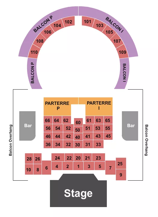 seating chart for Le Studio TD - Endstage Tables - eventticketscenter.com