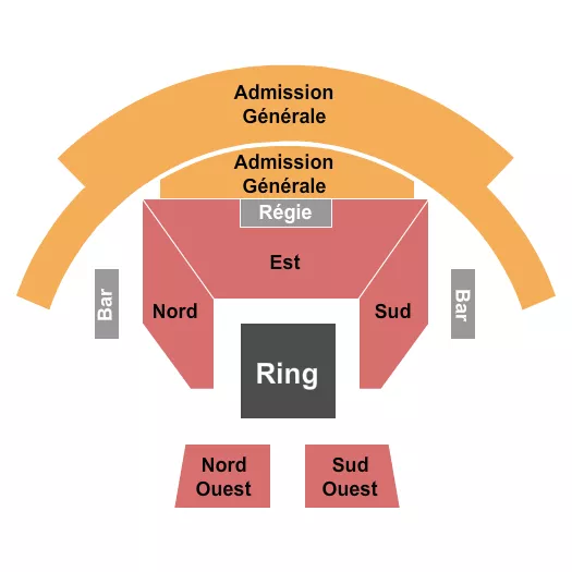 seating chart for Le Studio TD - Wrestling - eventticketscenter.com