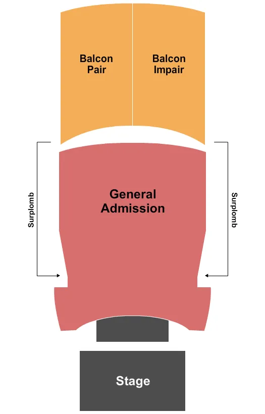 seating chart for Le Theatre Capitole - Endstage GA/Res Balc - eventticketscenter.com