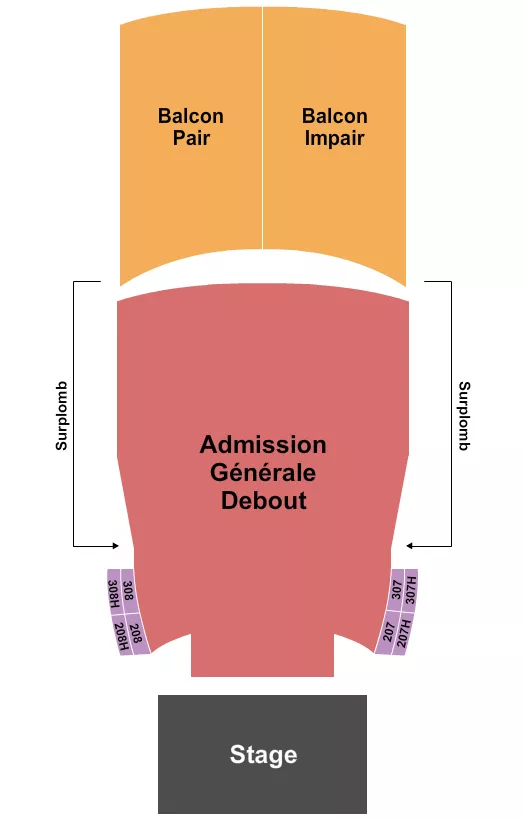 seating chart for Le Theatre Capitole - Endstage GA 2 - eventticketscenter.com