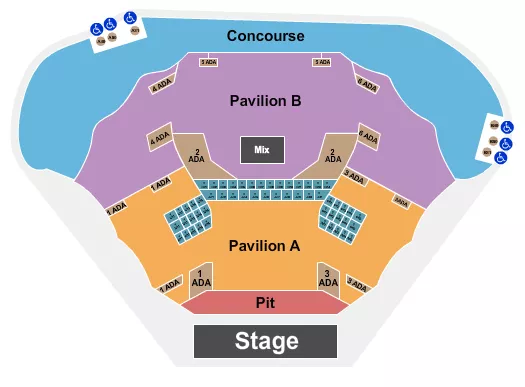 seating chart for Leader Bank Pavilion - Pit/Pavilions/Concourse - eventticketscenter.com