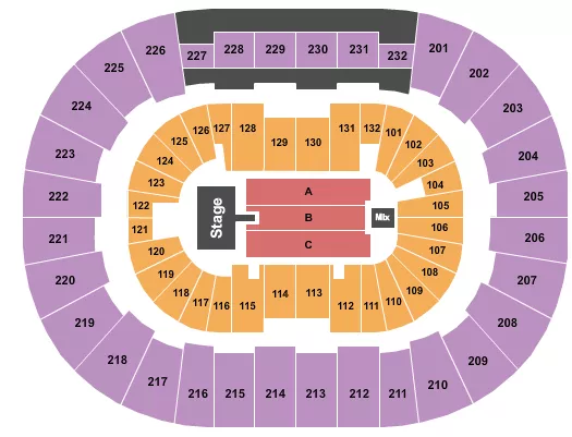 seating chart for Legacy Arena at The BJCC - 85 South - eventticketscenter.com