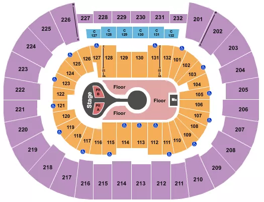 seating chart for Legacy Arena at The BJCC - Benson Boone - eventticketscenter.com