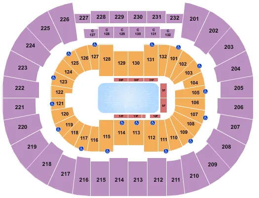 seating chart for Legacy Arena at The BJCC - Disney On Ice - eventticketscenter.com