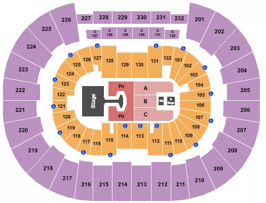 seating chart for Legacy Arena at The BJCC - Disturbed - eventticketscenter.com