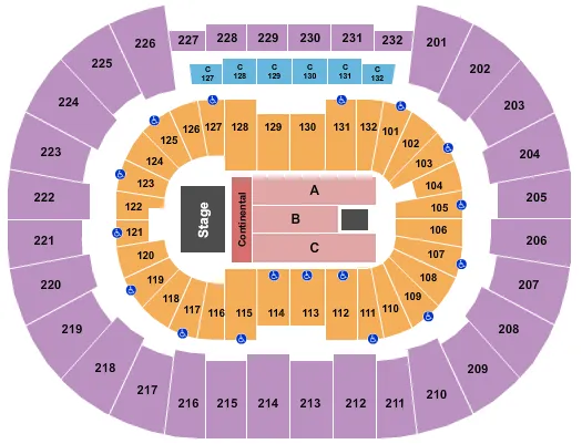 seating chart for Legacy Arena at The BJCC - Endstage 4 - eventticketscenter.com