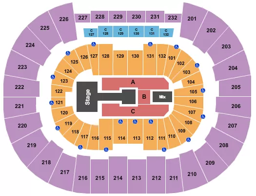 seating chart for Legacy Arena at The BJCC - Endstage Catwalk - eventticketscenter.com