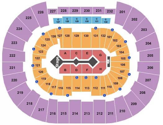 seating chart for Legacy Arena at The BJCC - For King and Country - eventticketscenter.com