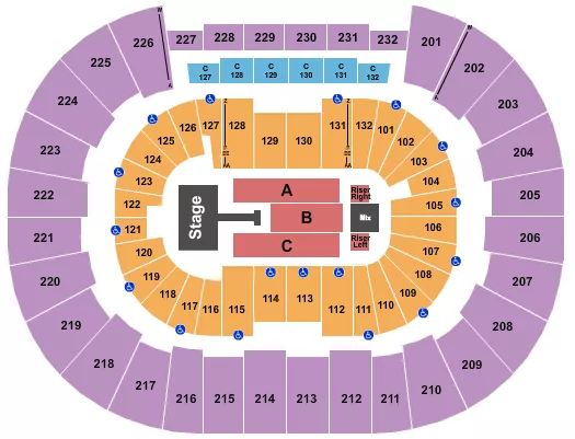 seating chart for Legacy Arena at The BJCC - Jonas Brothers 2026 - eventticketscenter.com