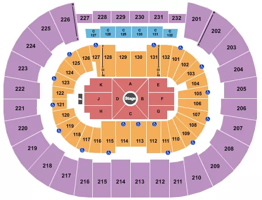 seating chart for Legacy Arena at The BJCC - Nate Bargatze - eventticketscenter.com