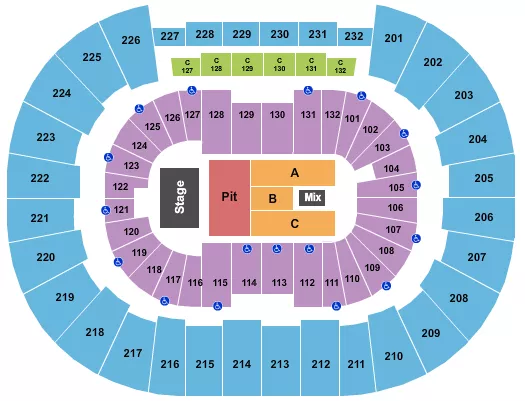 seating chart for Legacy Arena at The BJCC - Riley Green - eventticketscenter.com