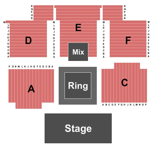 seating chart for Legends Casino Hotel - Boxing - eventticketscenter.com