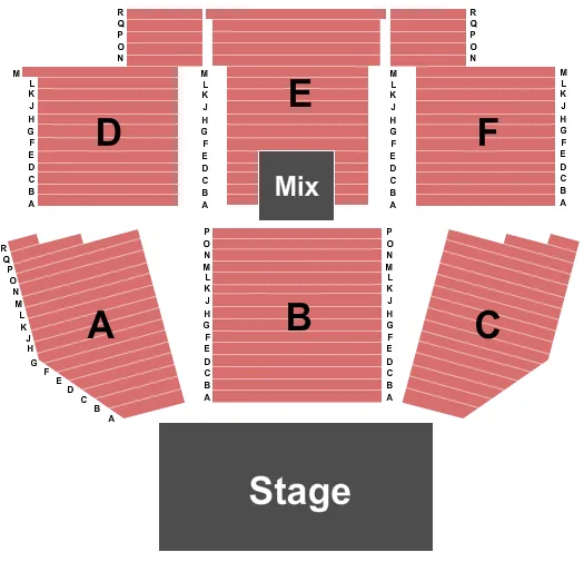 seating chart for Legends Casino Hotel - End Stage - eventticketscenter.com