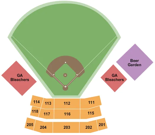 seating chart for Legion Stadium - Baseball - eventticketscenter.com