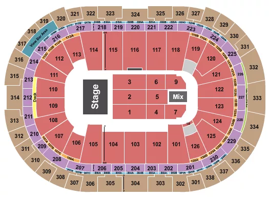 seating chart for Lenovo Center - Endstage 1 - eventticketscenter.com
