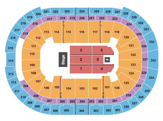 seating chart for Lenovo Center - Endstage 5 - eventticketscenter.com