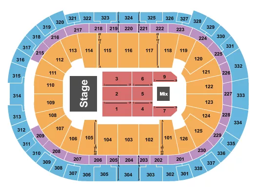 seating chart for Lenovo Center - Endstage 6 - eventticketscenter.com